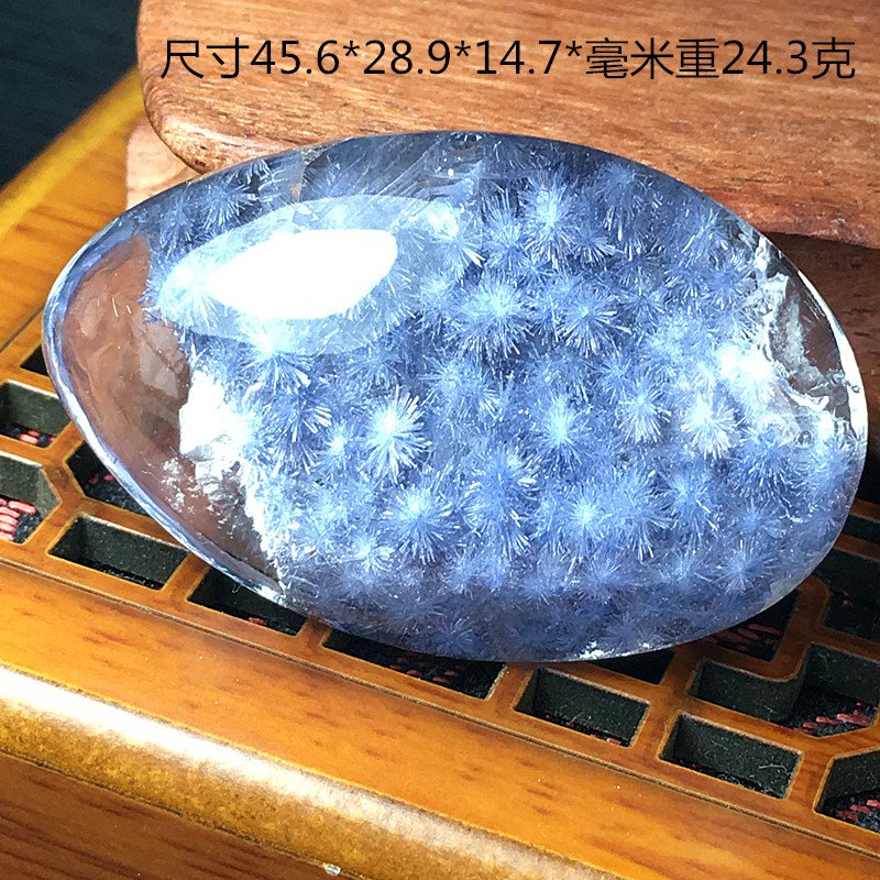 超高級稀有品天然水晶藍髮晶原石吊墜 巴西藍線石 海膽花裸石項墜 骨幹原石原礦激光柱 紫晶鎮綠幽靈晶柱玉石晶塊鈦晶超七髮晶