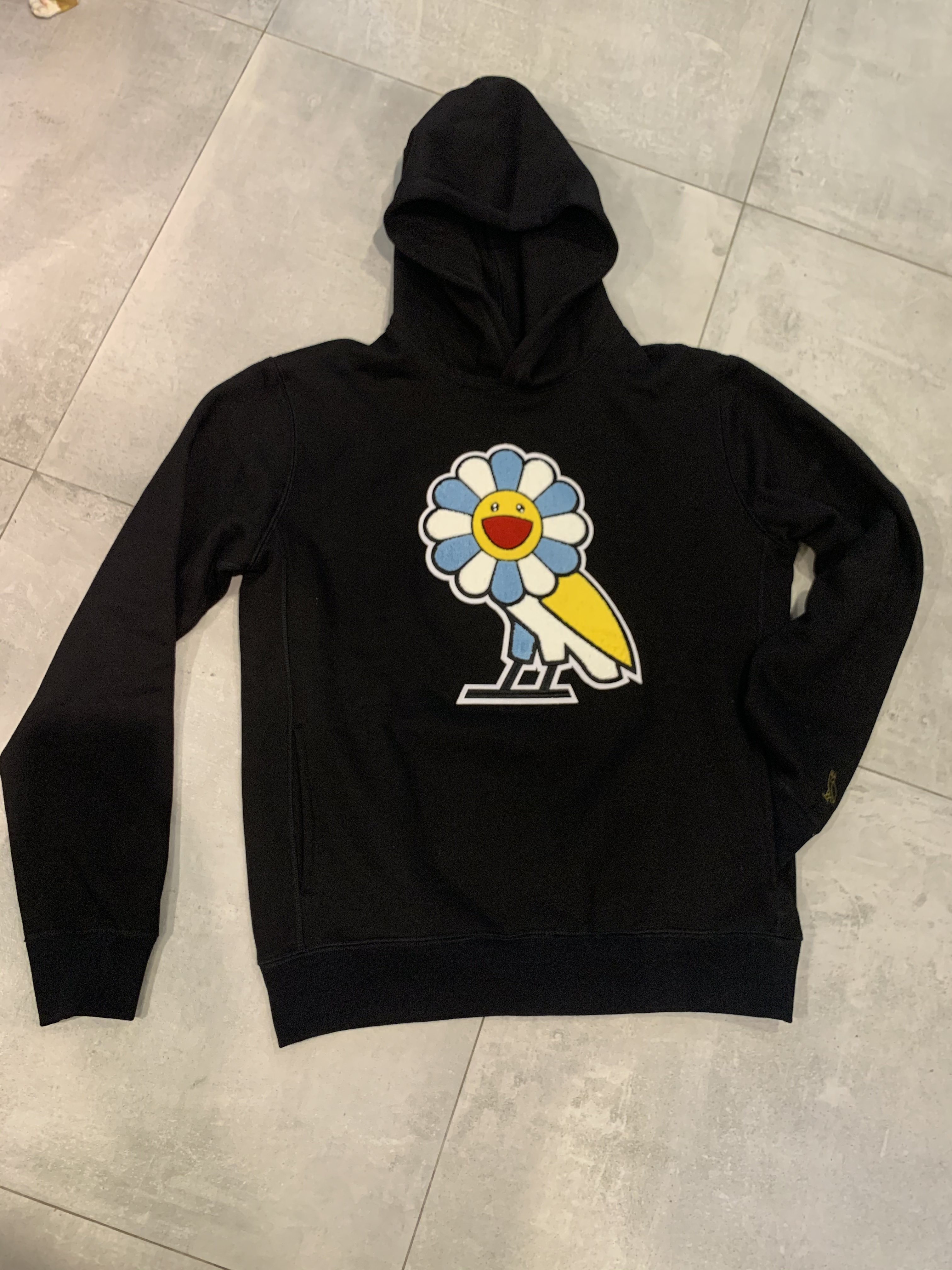 全新現貨正品 Takashi Murakami x OVO Hoodie BLACK 村上隆 OVO 聯名 L號 | Yahoo奇摩拍賣