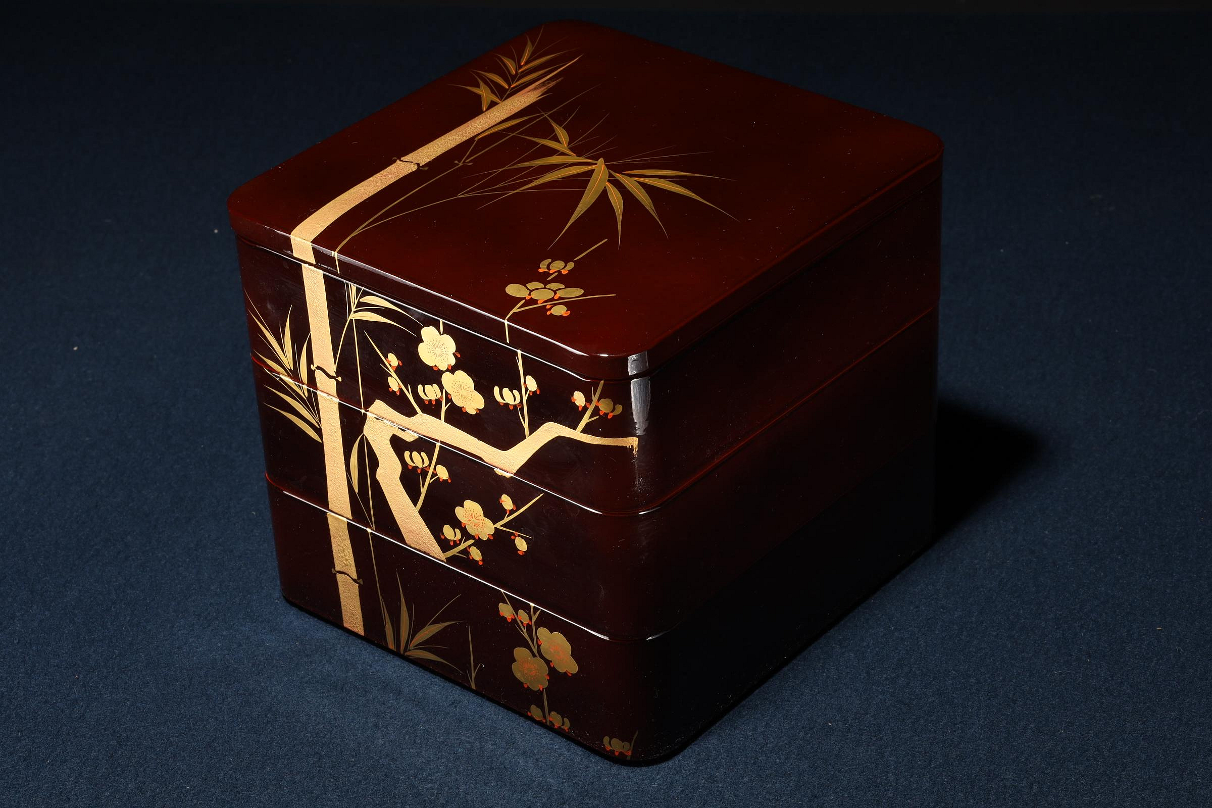 2/26結標海量日本漆器茶箱A020766 -漆碗漆盤漆盒茶箱重箱承盤收藏文具 