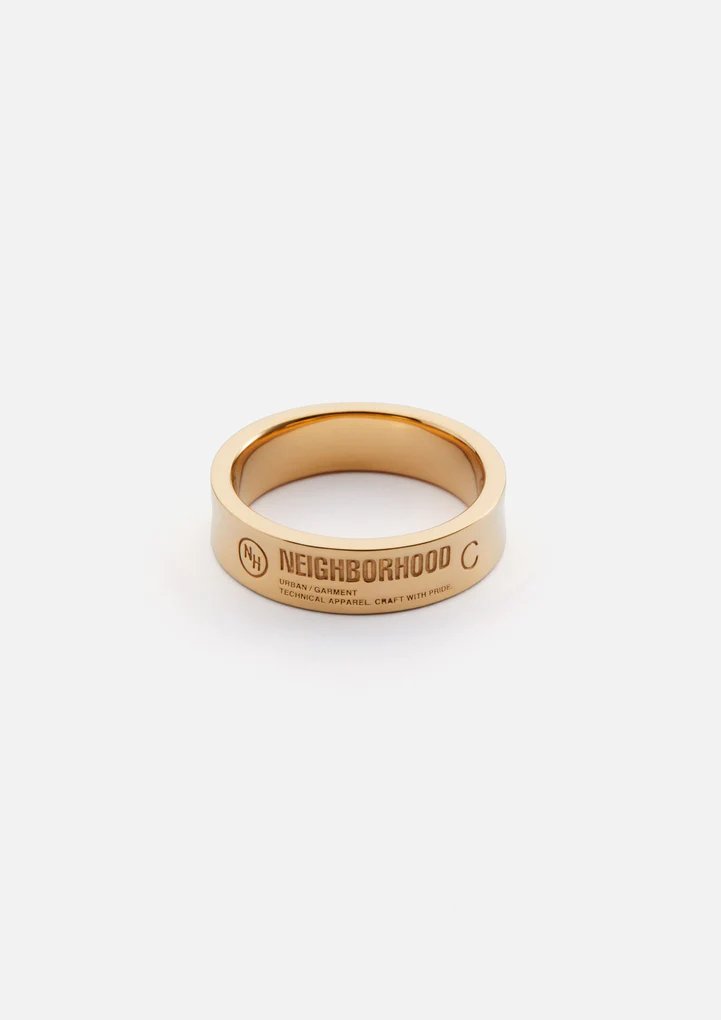 日貨代購CITY】2023SS NEIGHBORHOOD GOLD PLAIN RING 金色戒指現貨