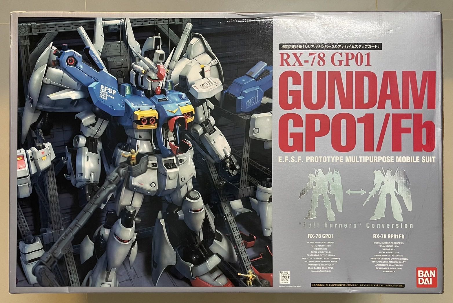 PG 1/60 ガンダム RX-78 GP01/Fb バンダイ ガンプラ