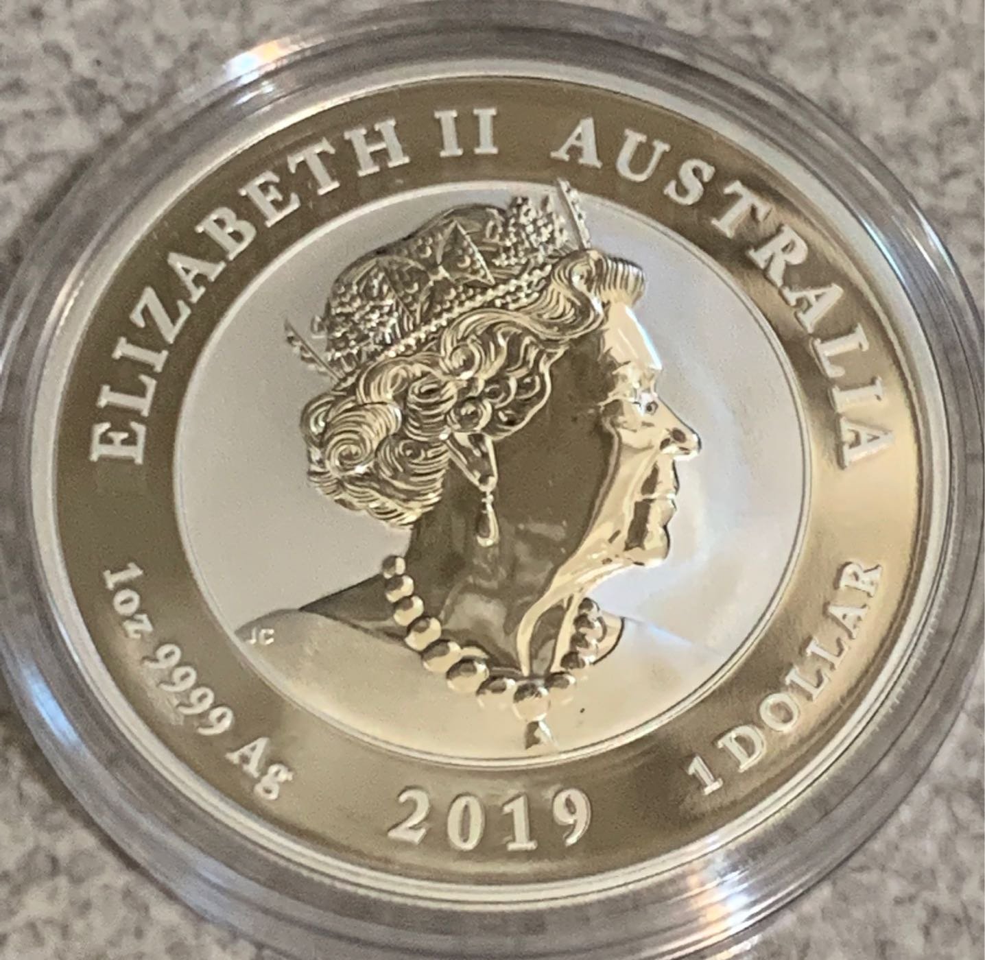 2019 澳洲雙龍銀幣1盎司附原裝殼龍Australia Double Dragon 1 oz