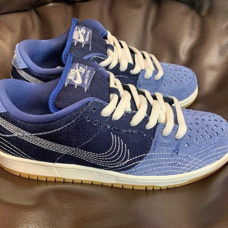 正品】Nike SB Dunk Low Pro Prm Sashiko 丹寧刺繡板CV0316-400潮鞋