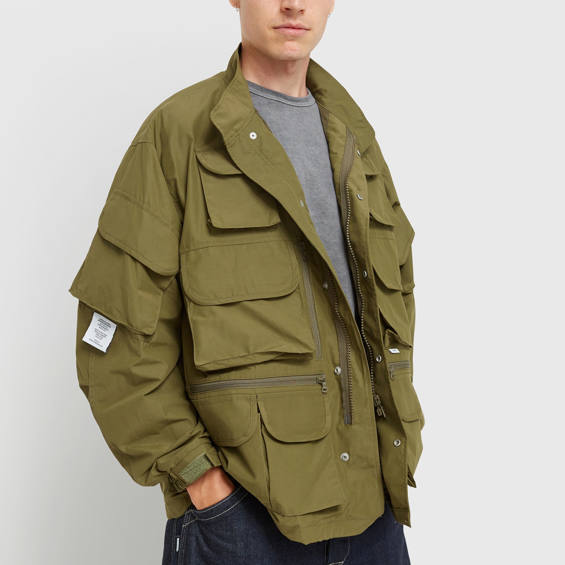 現貨☆HAru☆ WTAPS 20AW MODULAR JACKET NYCO TUSSAH 黑/橄欖綠十袋