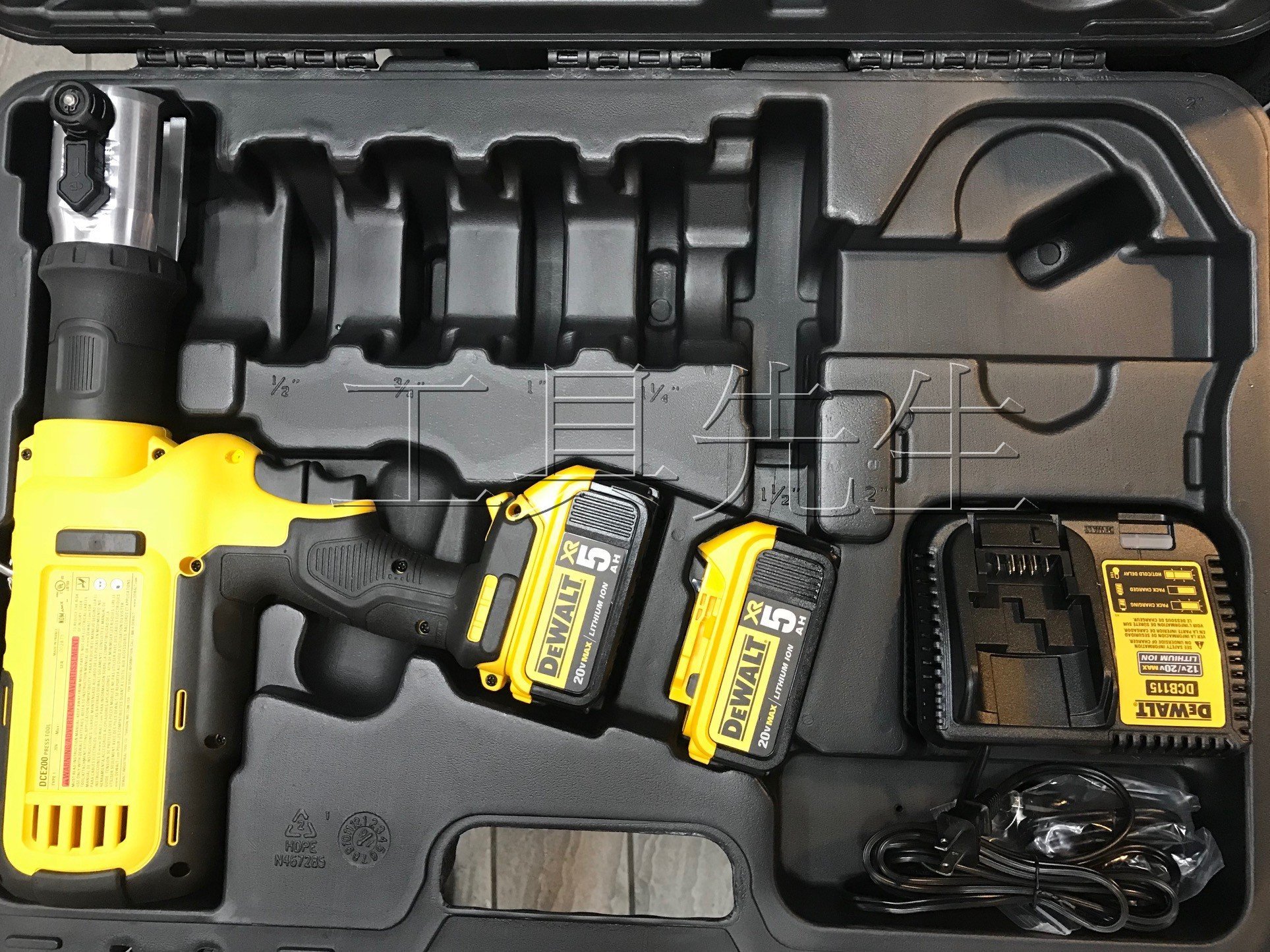 含稅／DCE200M2搭5.0電池x2【工具先生】DEWALT 得偉 20V Max 充電式 白鐵管 不銹鋼管 壓接機