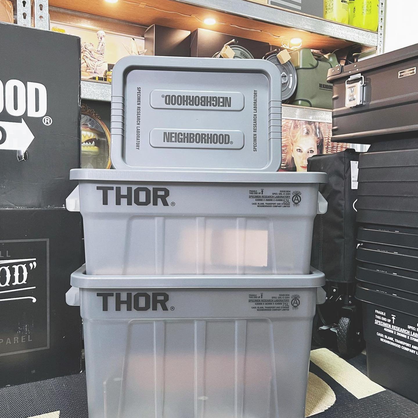 希望商店】NEIGHBORHOOD SRL THOR 53 / P-TOTES CONTAINER 22SS 中置物