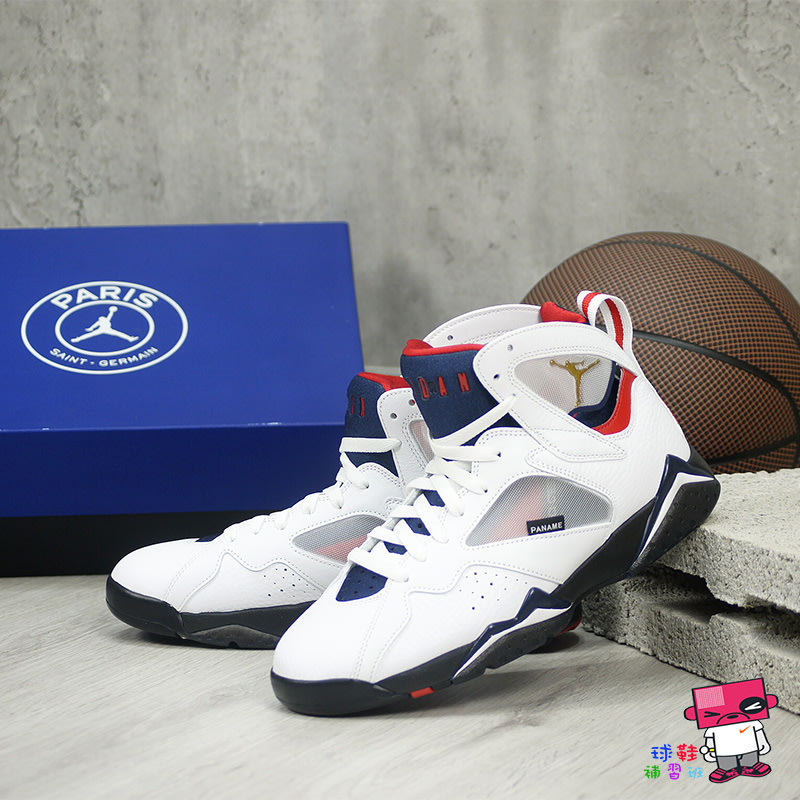 球鞋補習班NIKE AIR JORDAN 7 RETRO PSG 紅白藍巴黎聖日耳曼姆巴佩