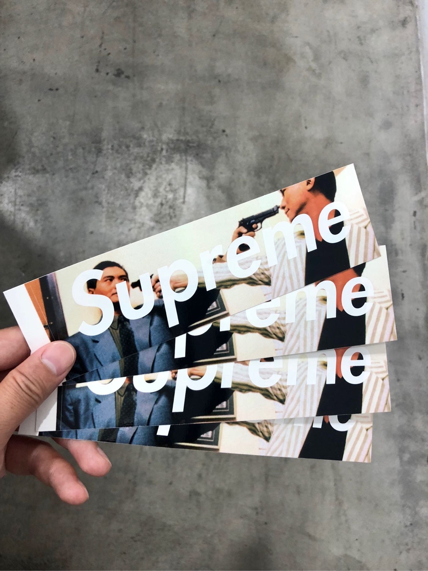 ◇Supreme x The Killer Box Logo Sticker 貼紙周潤發發哥喋血雙雄