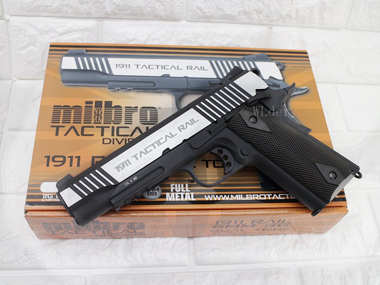 01 Milbro M1911 Rail Co2槍 生存遊戲bb槍bb彈colt 45手槍短槍柯特1911玩具槍 Yahoo奇摩拍賣