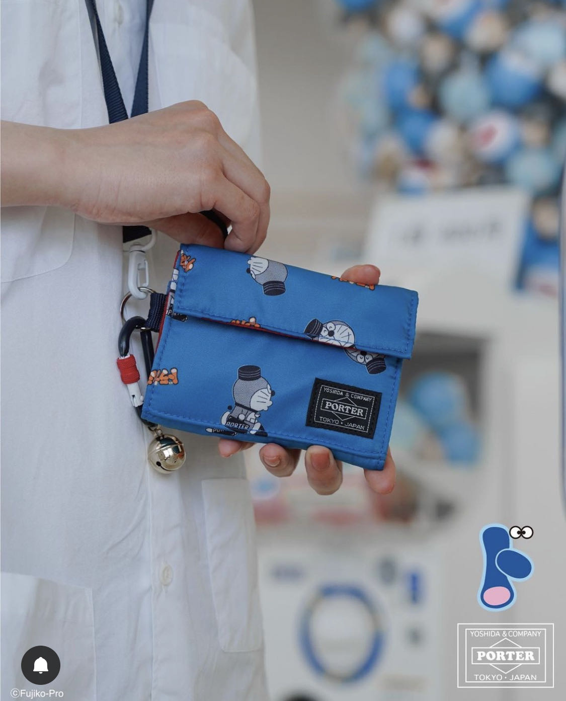 PORTER x Doraemon WALLET 短夾/長夾錢包381-26834/5。太陽選物社