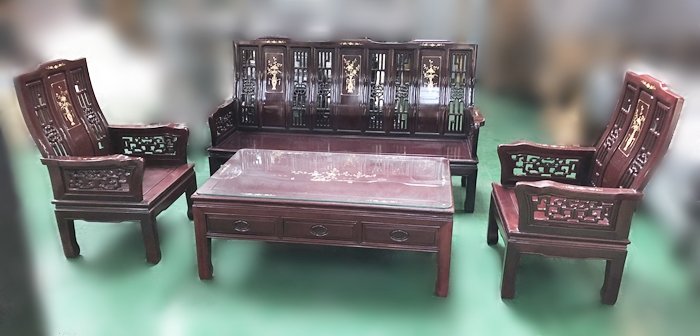 【宏品二手家具館】原木家具RW13001高級花梨木沙發組*木頭沙發/木板椅/客廳傢俱含大小茶几 泡茶桌椅 餐