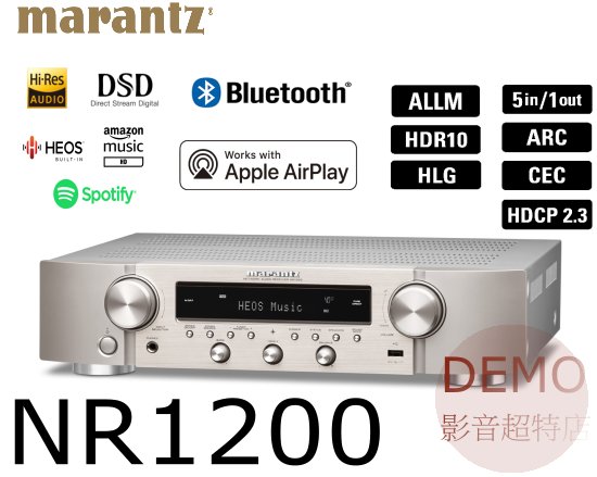 ㊑DEMO影音超特店㍿日本Marantz NR1200  多功能搭載HDMI無線音樂串流播放綜合擴大機