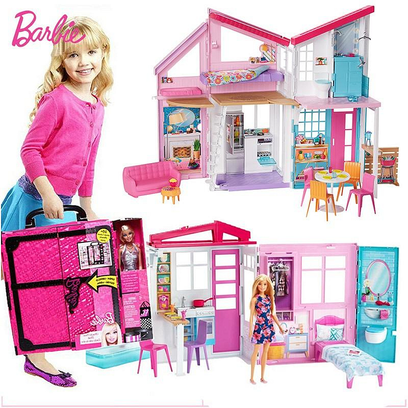 芭比娃娃換裝夢幻衣櫥FXG57生日女孩公主禮盒玩具閃亮度假屋FXG55