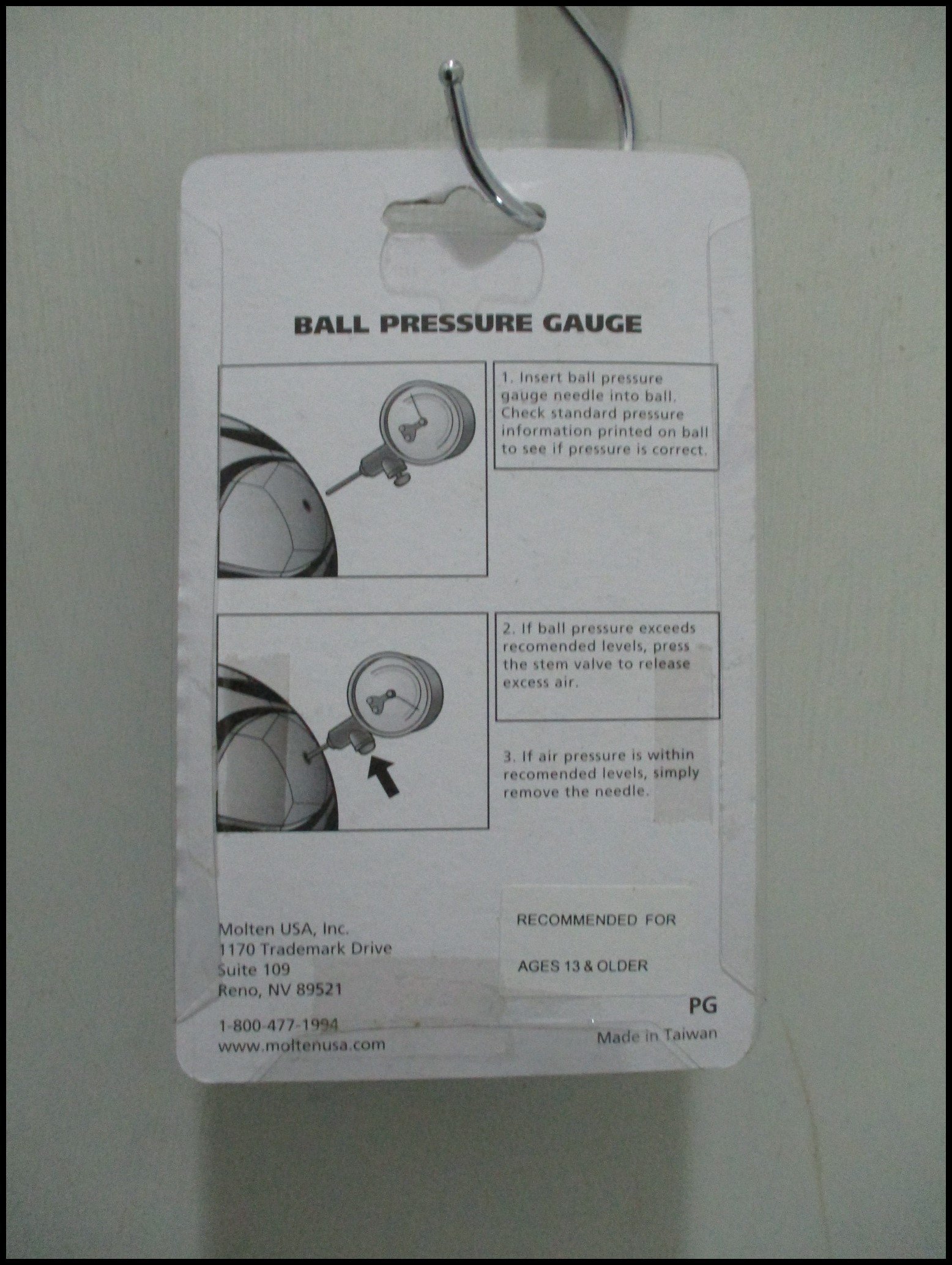 Molten PG Standard Ball Pressure Gauge with Built-in Release Valve