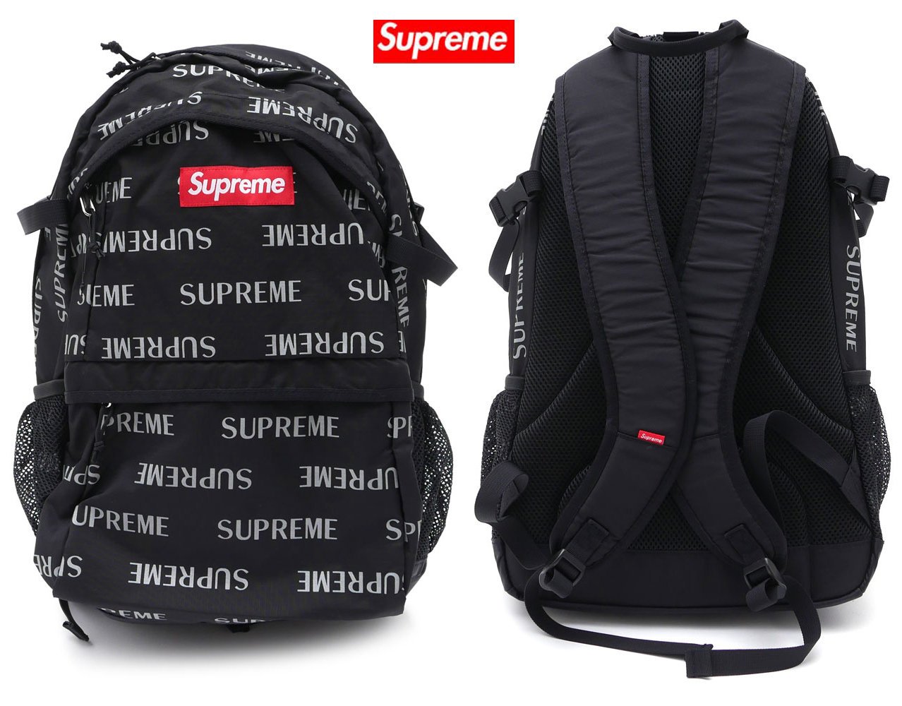 超搶手】全新正品2016 Supreme 3M Reflective Repeat Backpack 41代