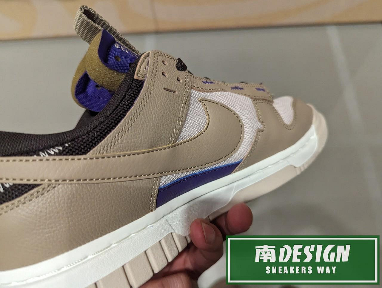 南🔥2023 10月NIKE Air Dunk Jumbo 緩震皮革拼接鞋舌外露泡棉男棕