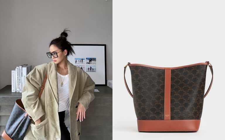 CELINE Medium bucket in triomphe canvas (191132CAS.04LU)