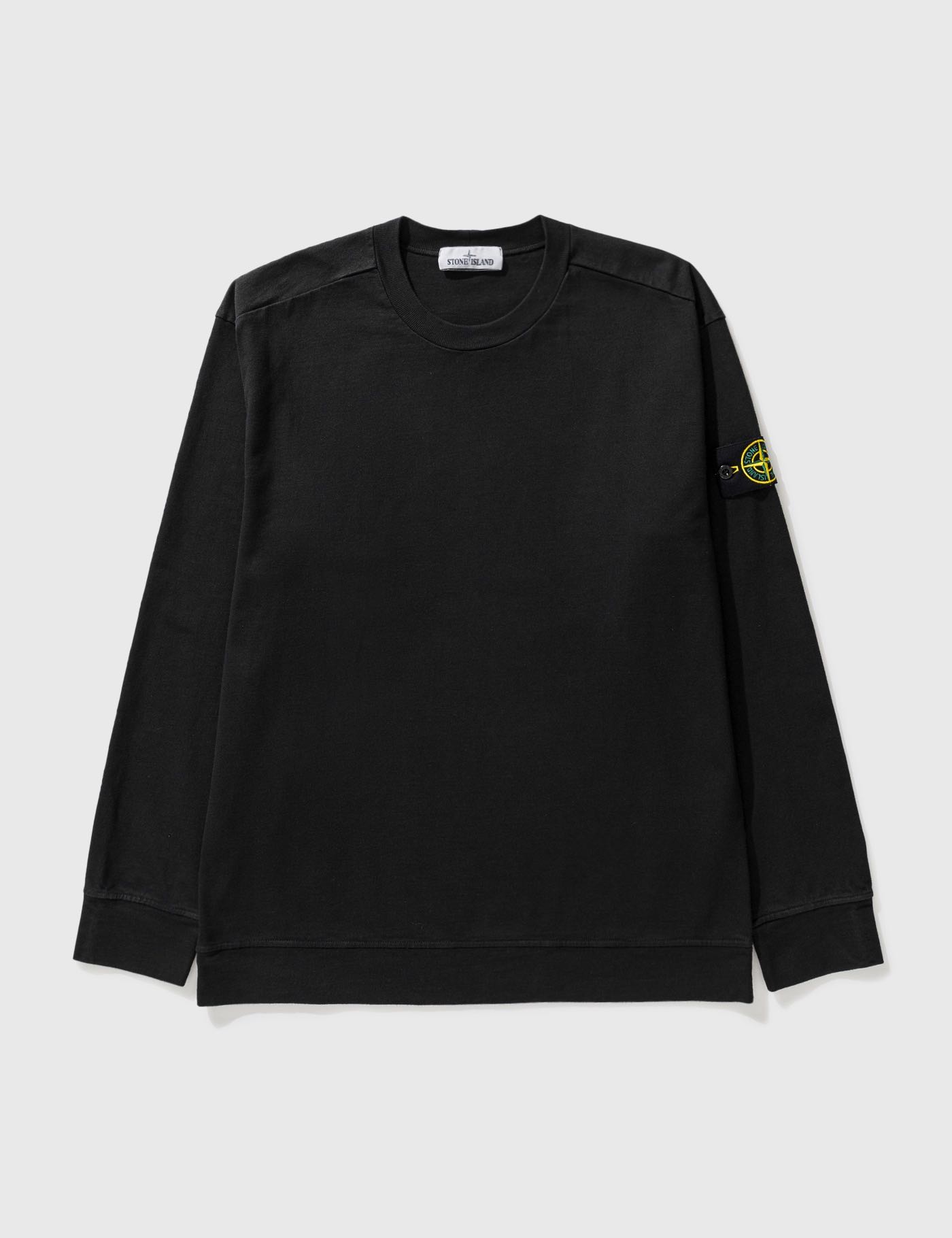 21AW Stone Island Lightweight Sweatshirt 黑色厚棉長袖T恤衛衣大學T