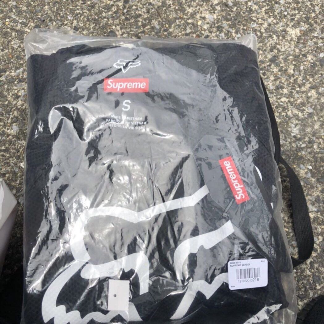 xsPC supreme x fox racing moto jersey top 機車衣自行車衣黑S