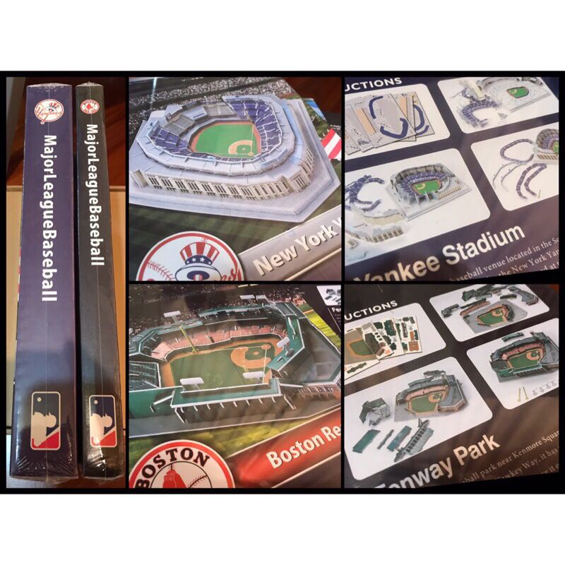 現貨 MLB 紐約洋基 波士頓紅襪 芬威球場 3D立體拼圖模型 有收麥法蘭McFarlane公仔 中華職棒周邊可一起展示