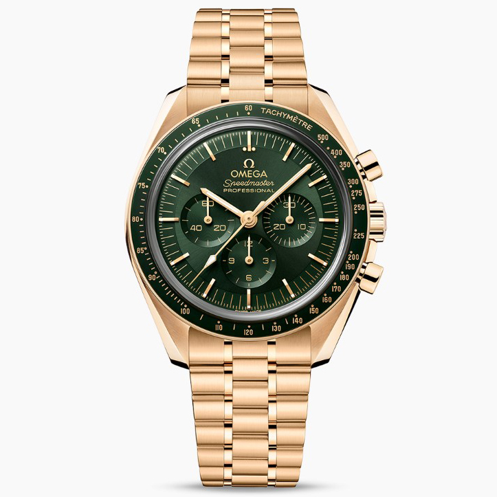 OMEGA 310.60.42.50.10.001 歐米茄手錶 42mm 超霸系列 綠面盤 金錶帶 3861 登月錶