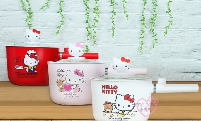 ♥小花花日本精品♥Hello Kitty個人電煮鍋 泡麵鍋 陶瓷鍋 立體公仔蓋 單一價10904008