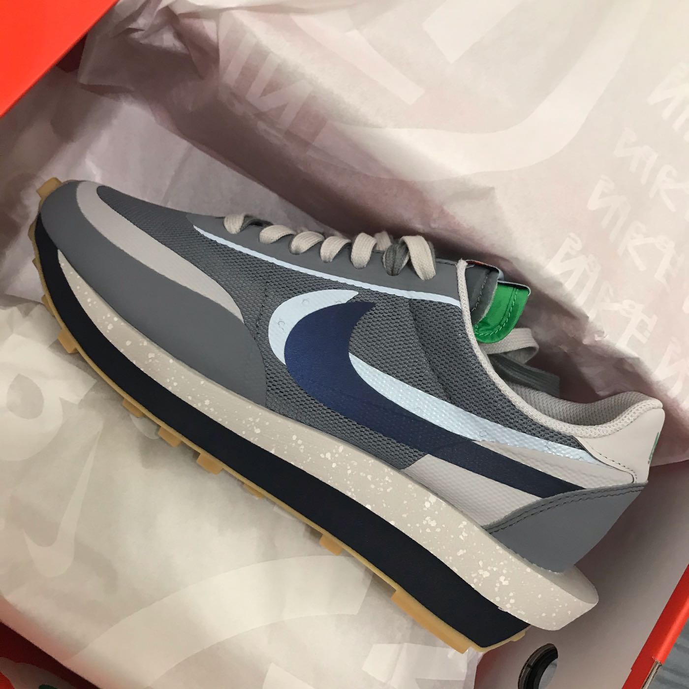 現貨全新NIKE X SACAI X CLOT LDWAFFLE GREY 灰色DH3114-001 US10