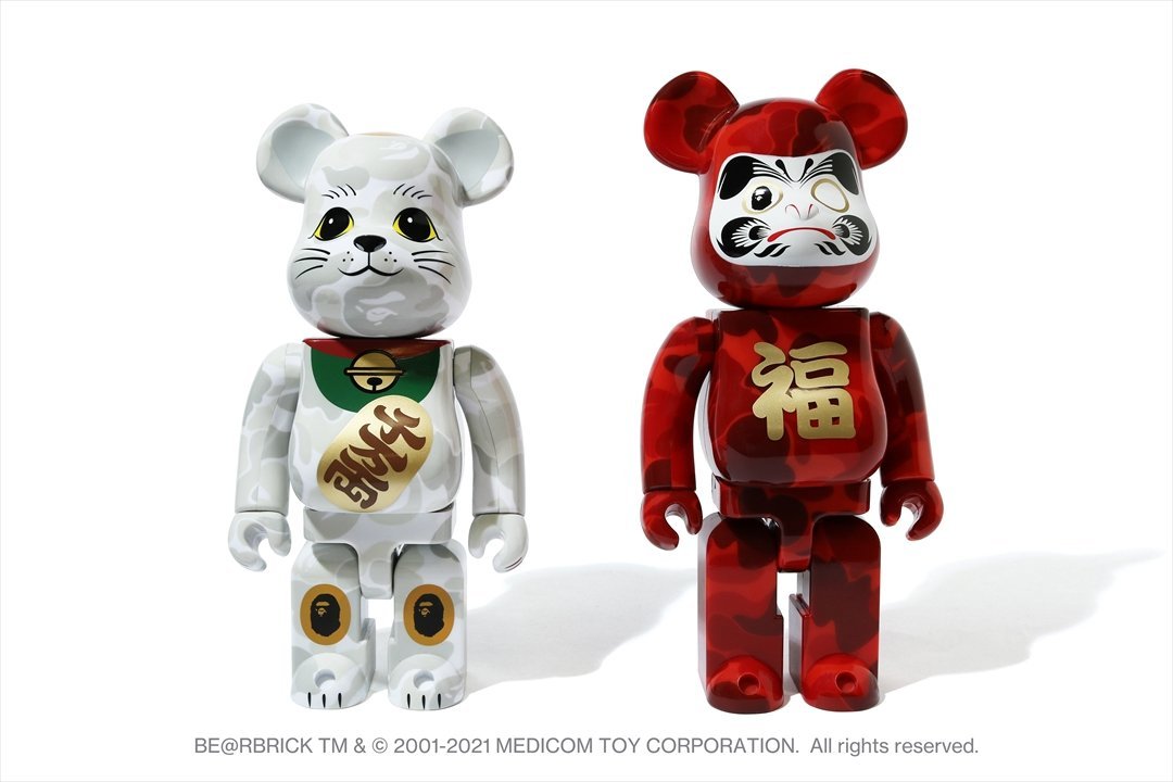 【日貨代購CITY】 APE BAPE BE@RBRICK NEW YEAR 庫柏力克 達摩 招財貓 400% 現貨