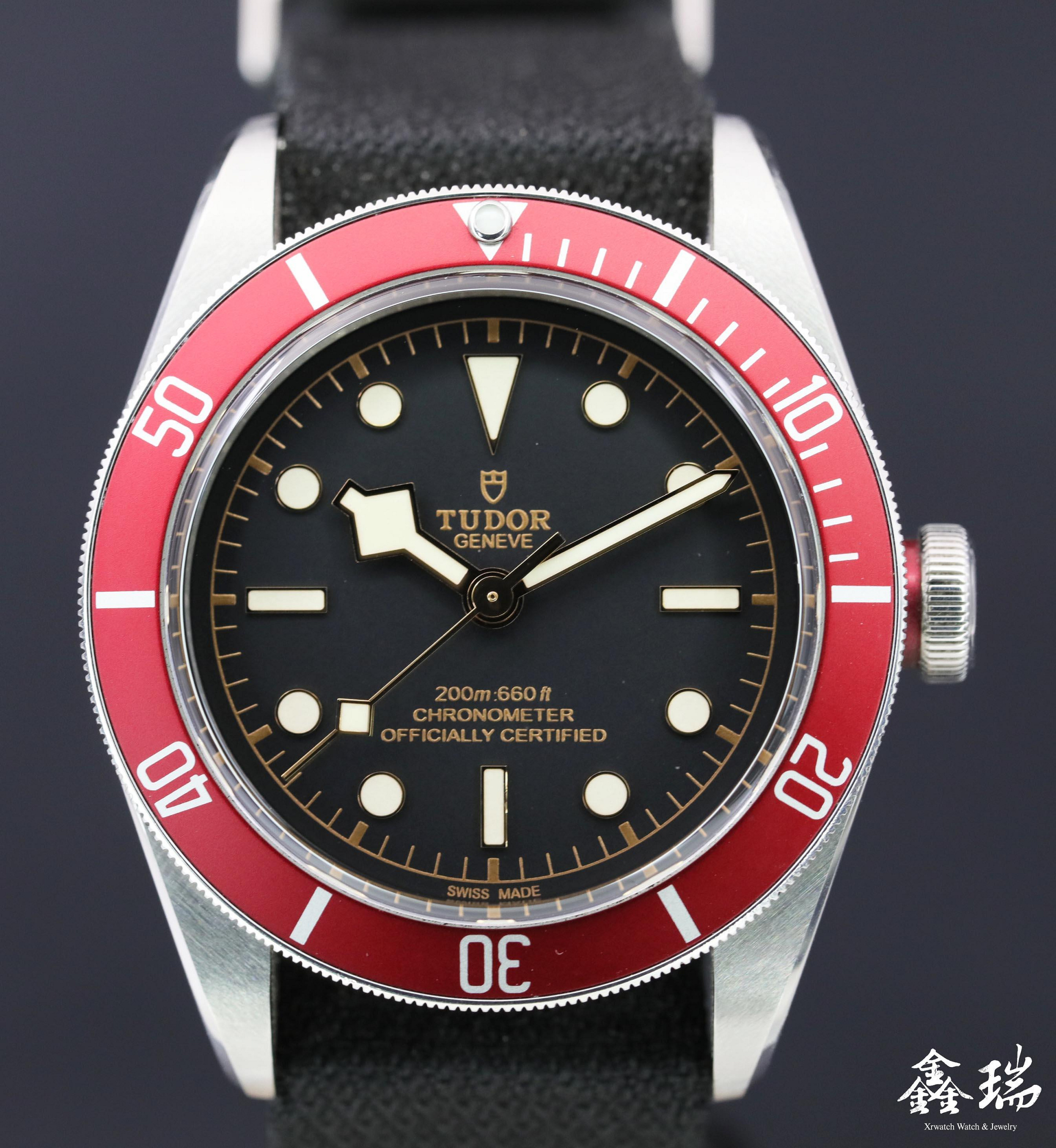 【鑫瑞鐘錶】Tudor 帝舵 Black Bay 79230 79230R 紅水鬼 織紋帶款 不鏽鋼 41mm 盒單全