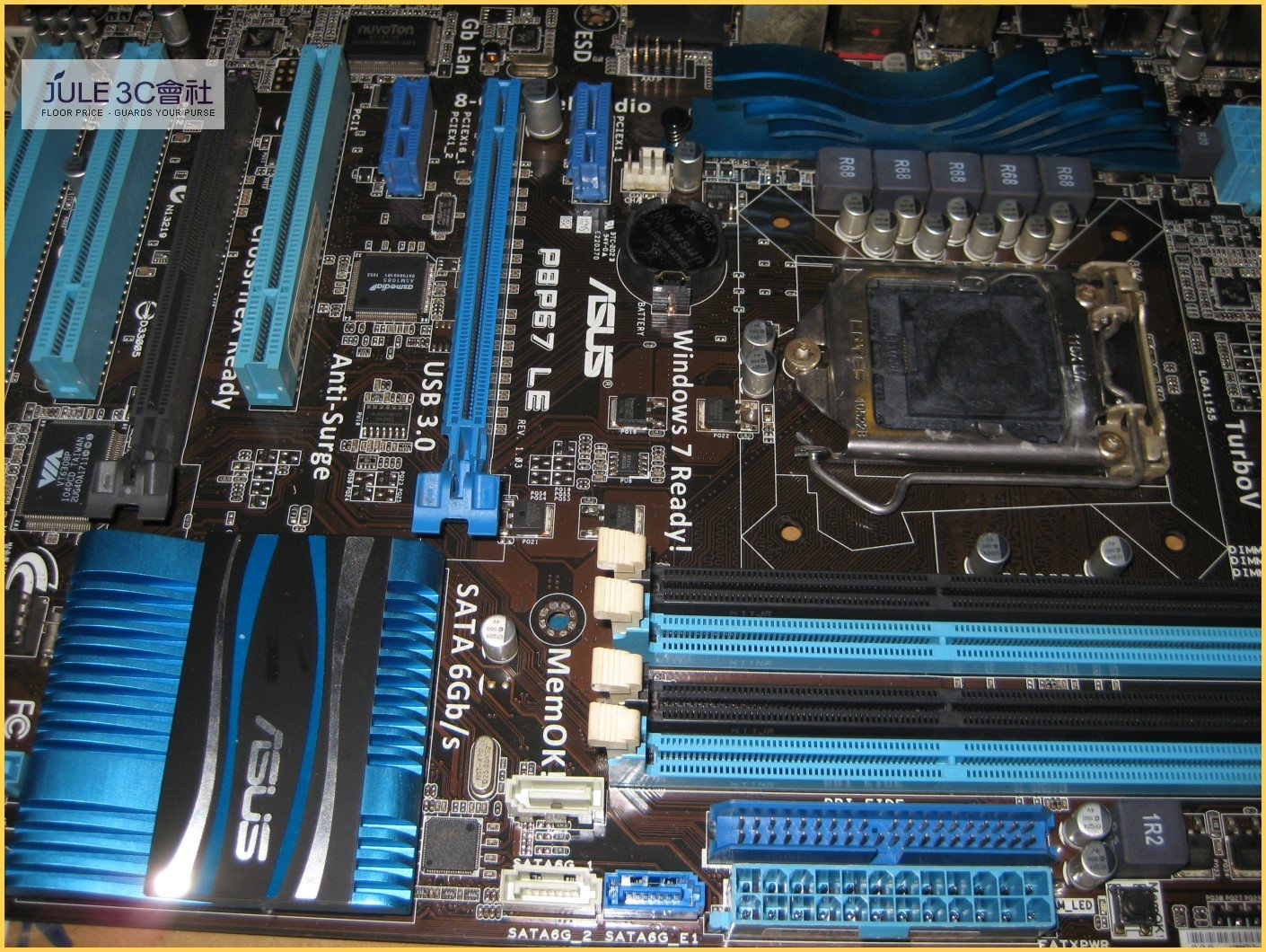 JULE 3C會社-華碩ASUS P8P67 LE P67/DDR3/MEMOK/雙智慧處理器/ATX/1155