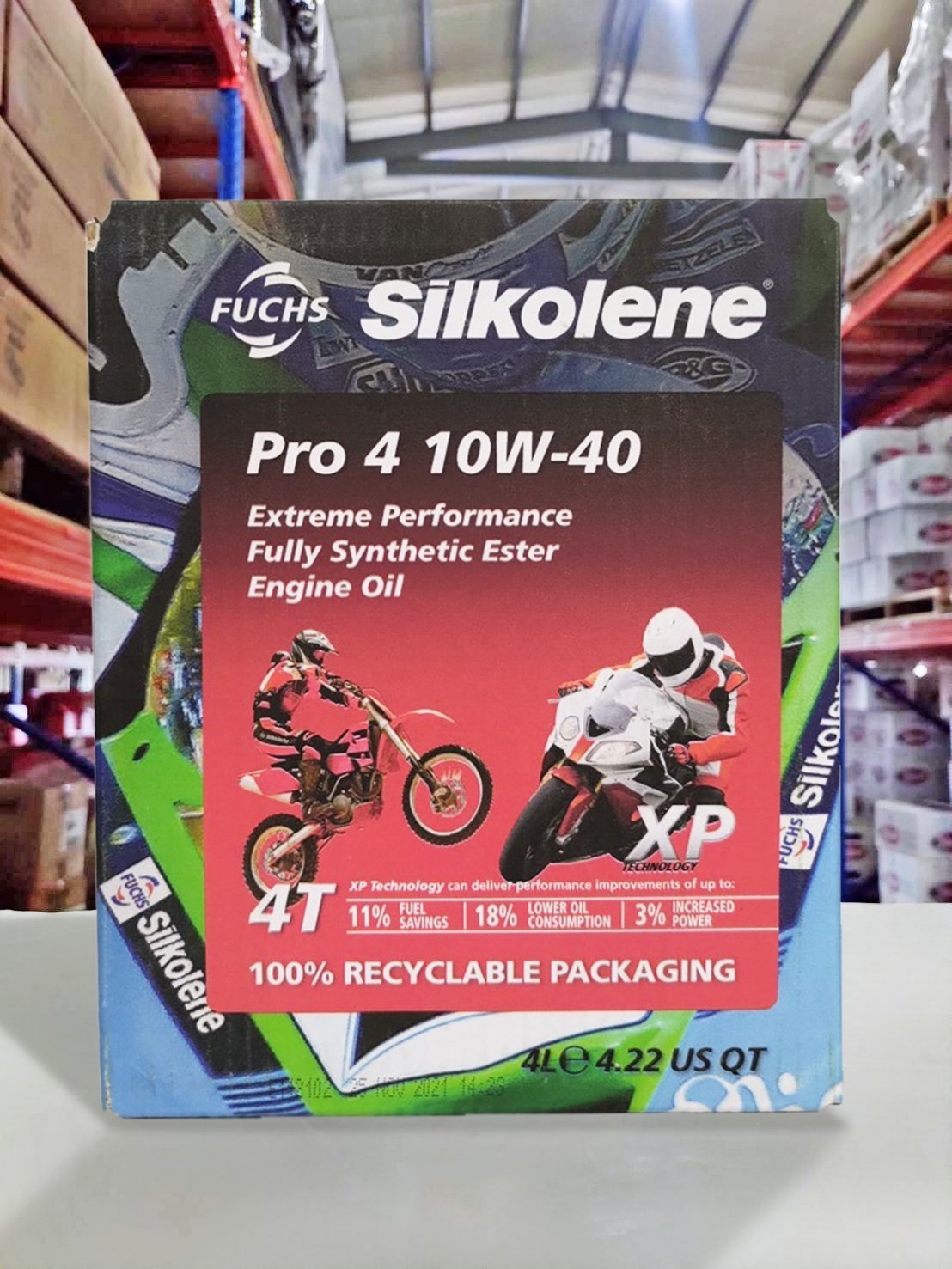 『油工廠』FUCHS 10W40 SILKOLENE PRO 4T XP 4L 全合成酯類/頂級紅油 10w40