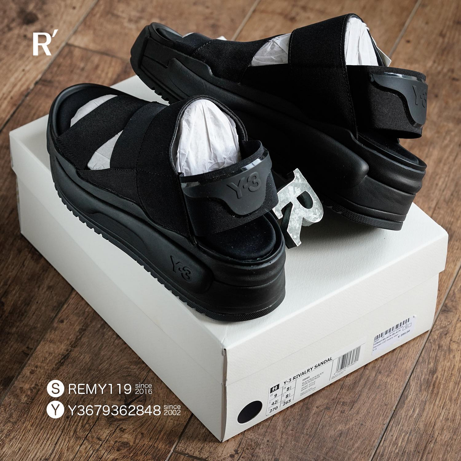 今季 Y-3 RIVALRY SANDAL US9 27cm