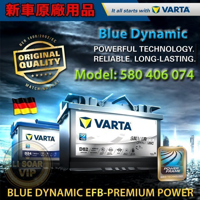 【中壢電池】VARTA F17 華達電池 德國進口 汽車電瓶 VOLVO XC60 58014 58514 SMF