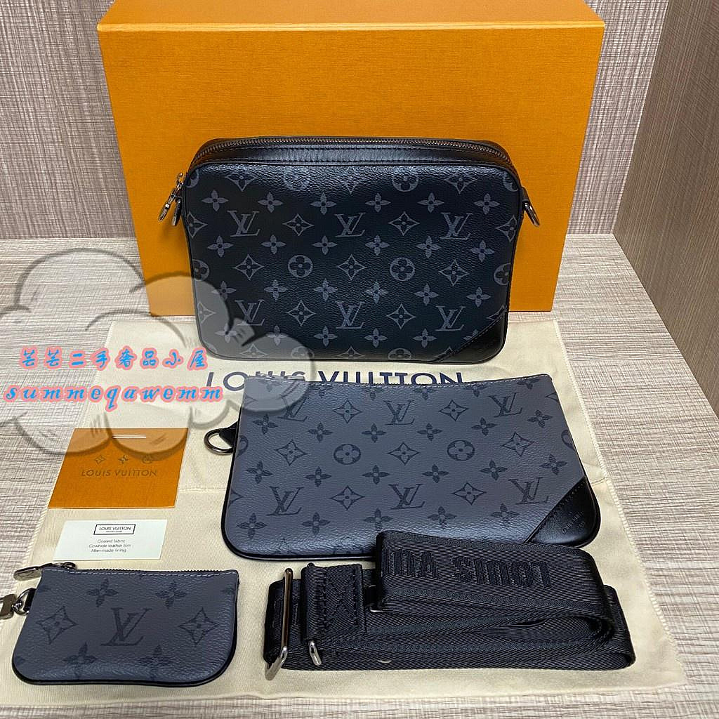 芸芸二手 LOUIS VUITTON 路易威登LV TRIO黑武士男士 三合一郵差包/單肩包/斜背包M69443