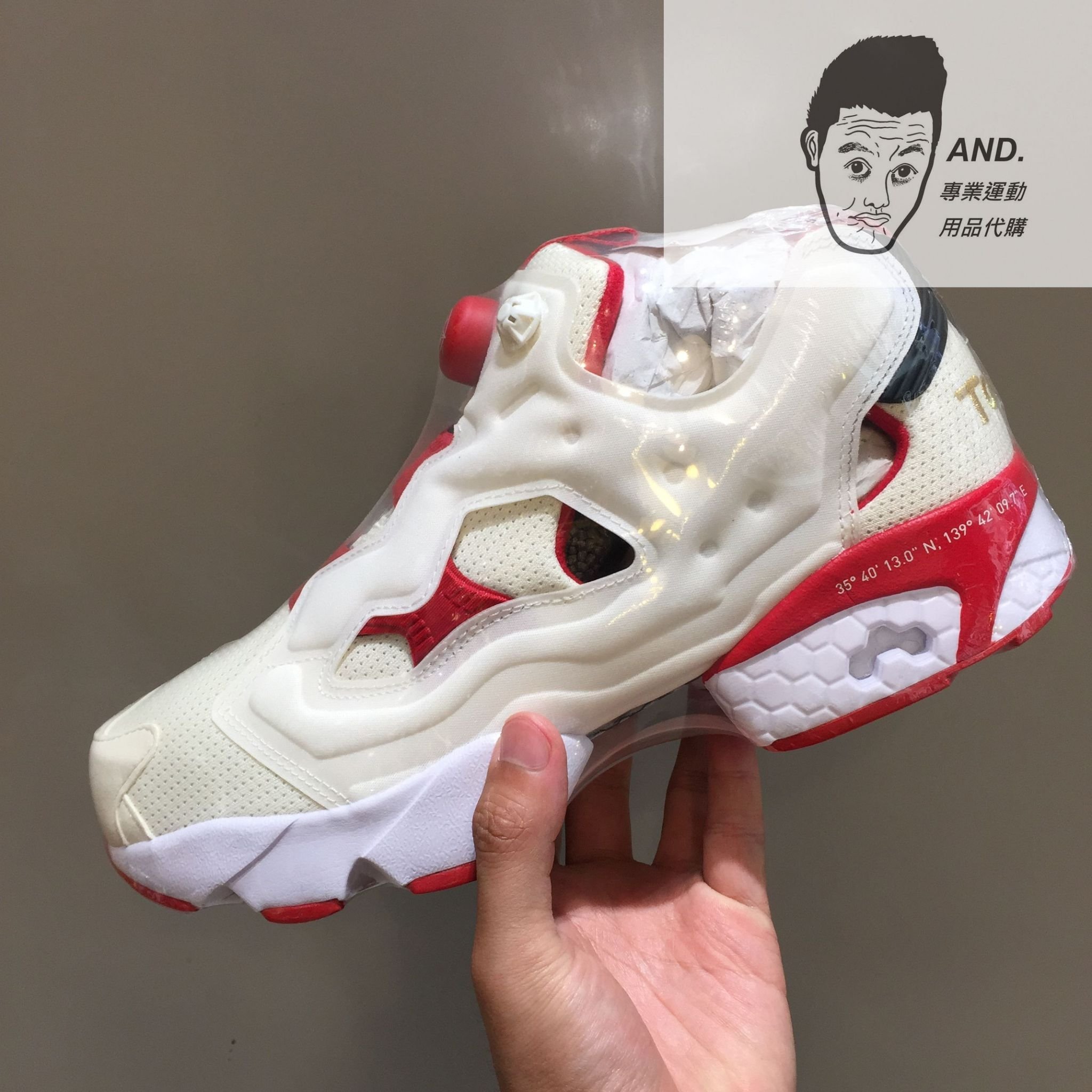 AND.】Reebok Instapump Fury OG 米白紅黑充氣Tokyo 休閒慢跑男鞋