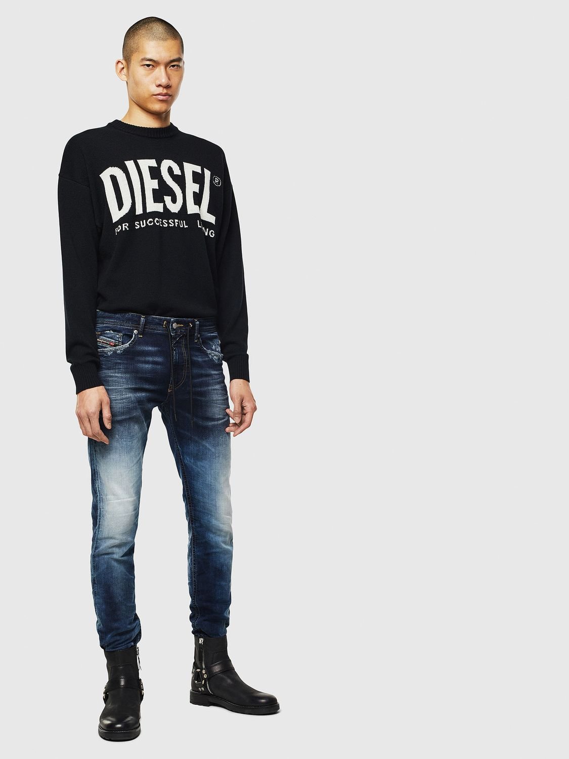 全新真品DIESEL THOMMER CB-NE 69KD《SKINNY/JOGG JEANS/深藍作舊/刷破