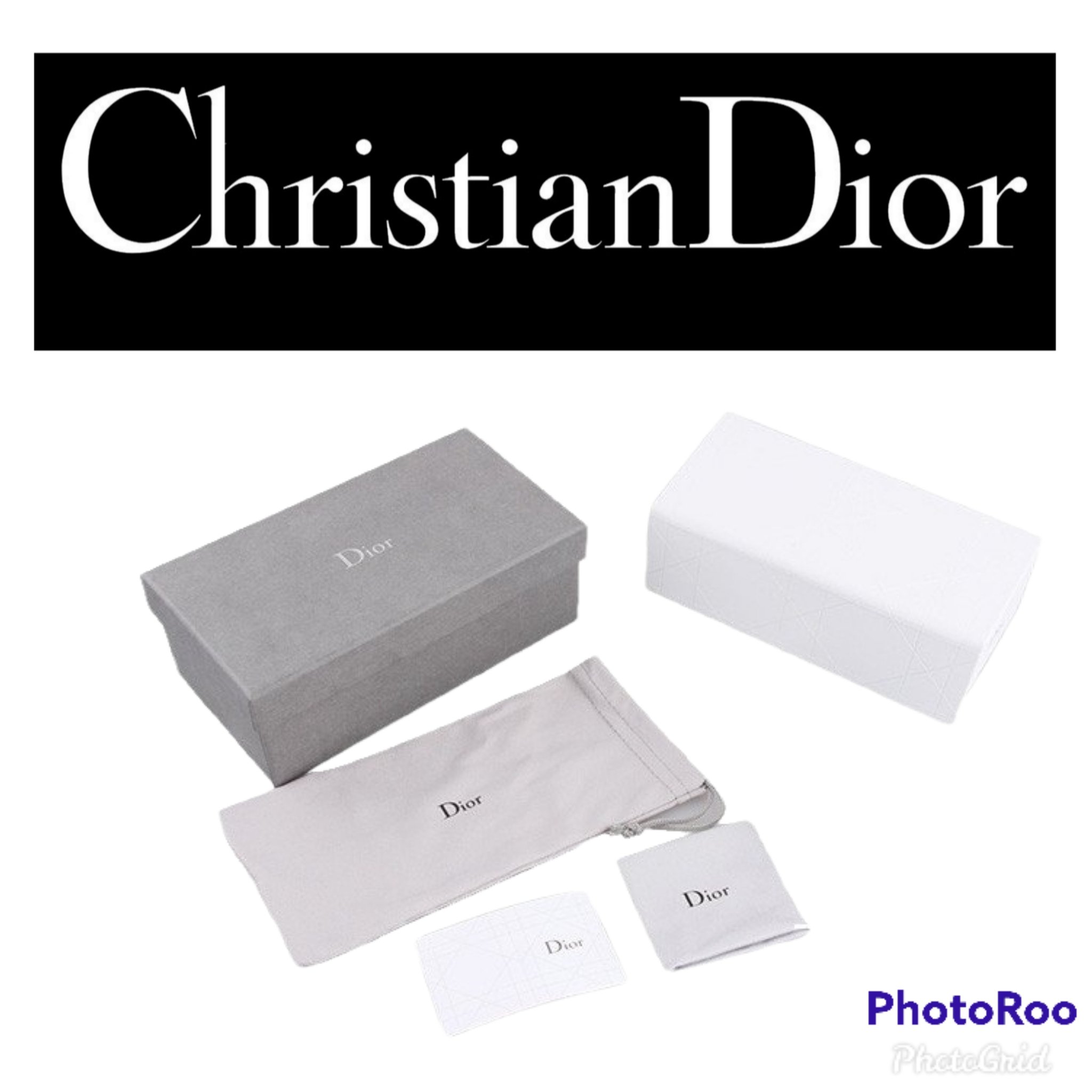 全新真品Christian Dior 原廠太陽眼鏡盒CD墨鏡盒菱格紋收納盒飾品盒原