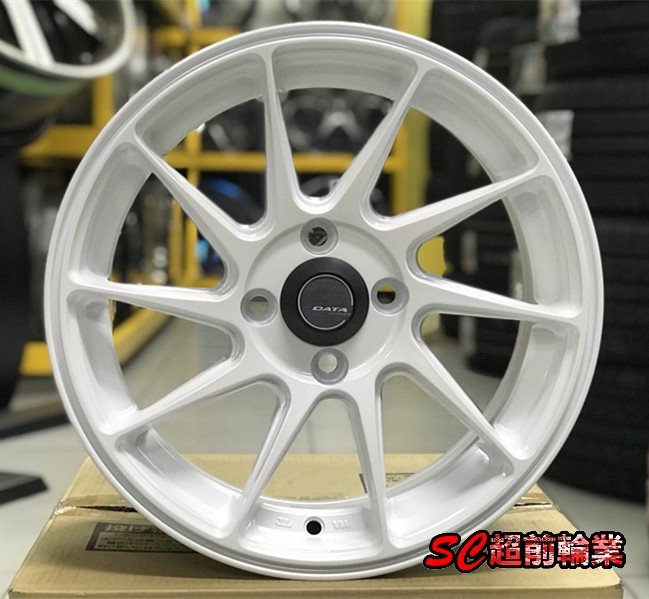 【超前輪業】DATA 壹條興 M7R 15吋鋁圈 4孔100 旋風 白色 輕量化 MARCH YARIS FIT