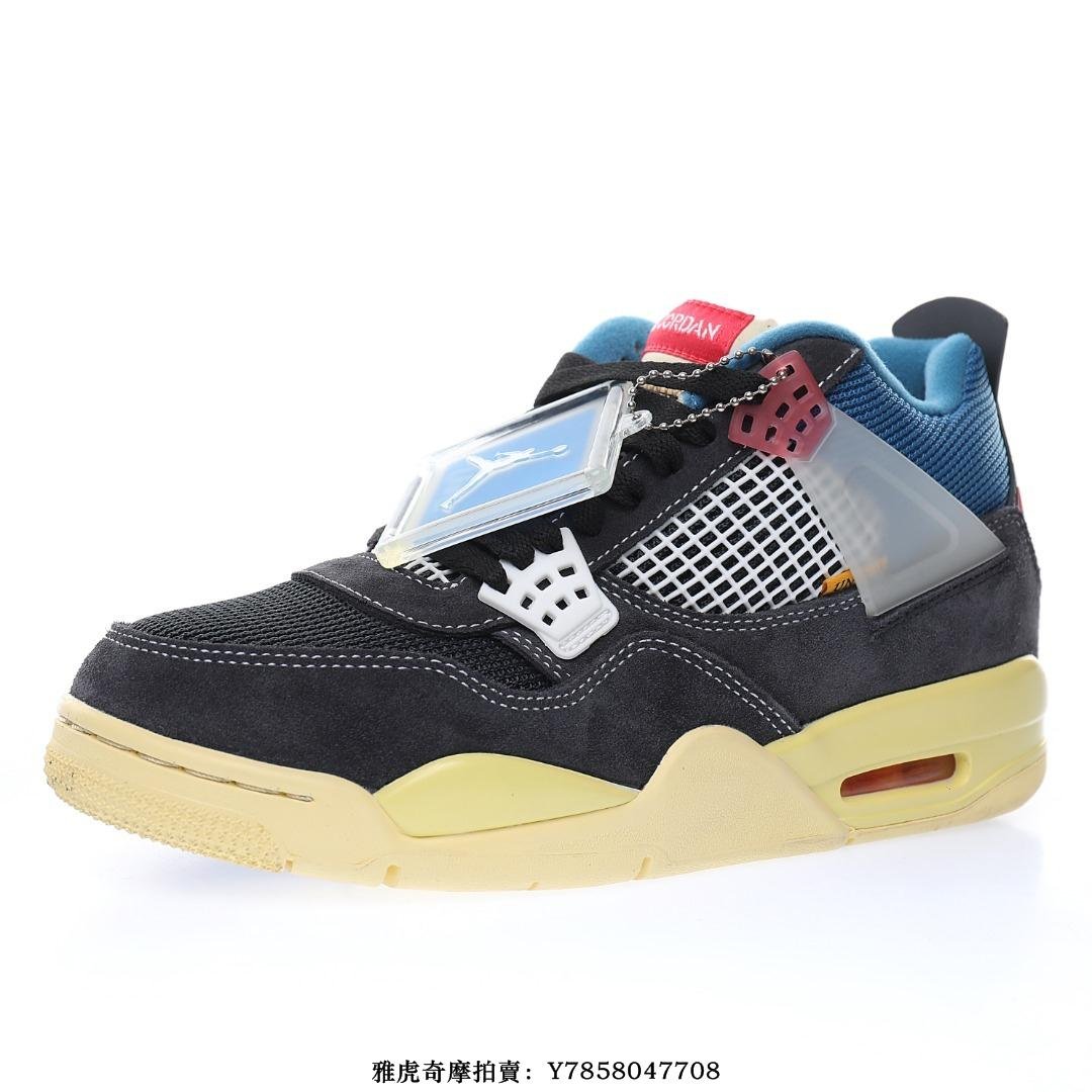 Nike Air Jordan 4 Retro SP·AJ4“騎士黑藍紅黃”百搭耐磨運動籃球鞋