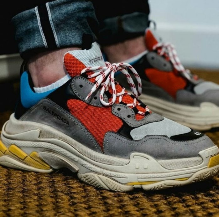 Balenciaga Triple S 巴黎世家休閒鞋男紅藍43 | Yahoo奇摩拍賣