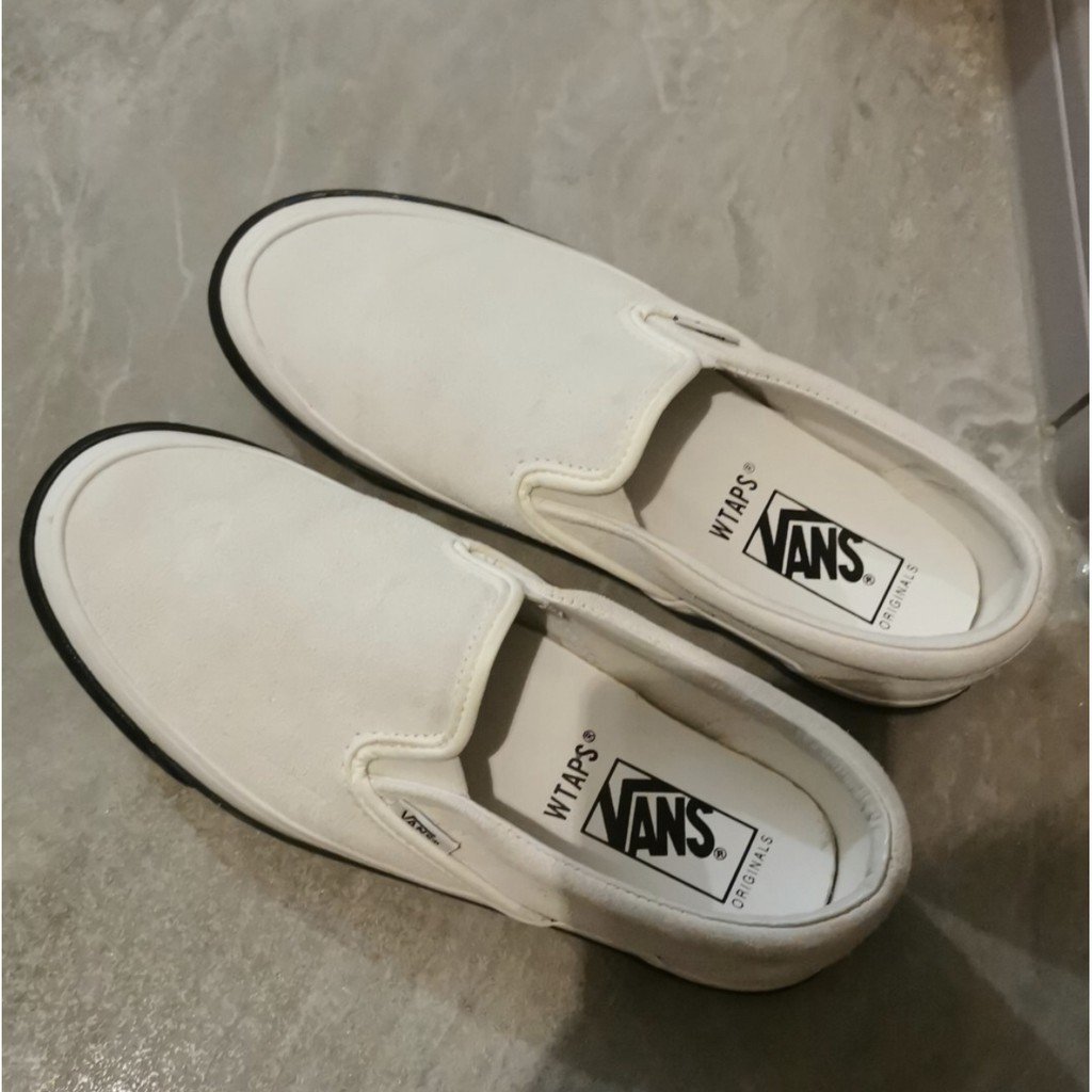 正品】WTAPS x Vans Og Classic Slip-On Lx 灰色懶人VN0A45JK20F潮鞋