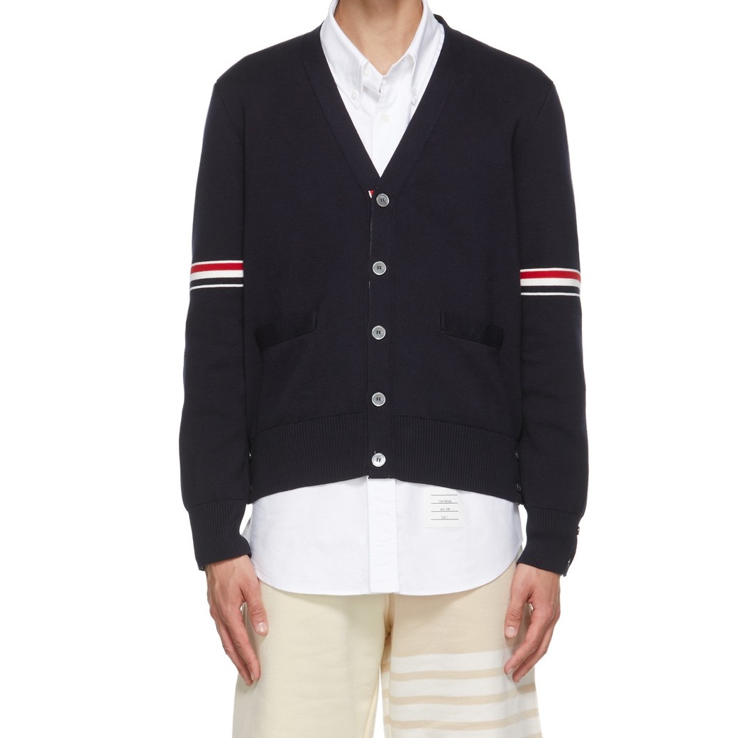 [全新真品代購-F/W21 SALE!] THOM BROWNE 經典條紋細節 開襟衫 / 針織衫 / 外套