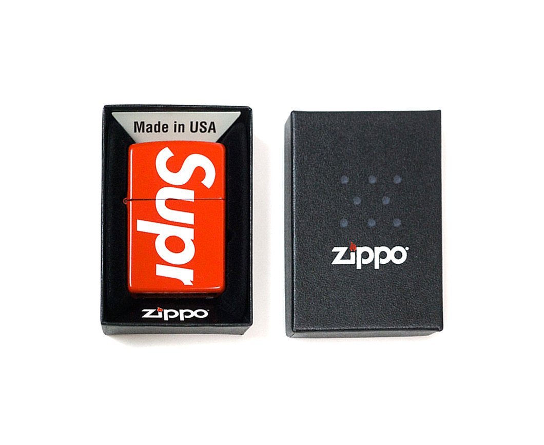 希望商店】Supreme Logo Zippo Red 18SS LOGO 經典滿版防風打火機