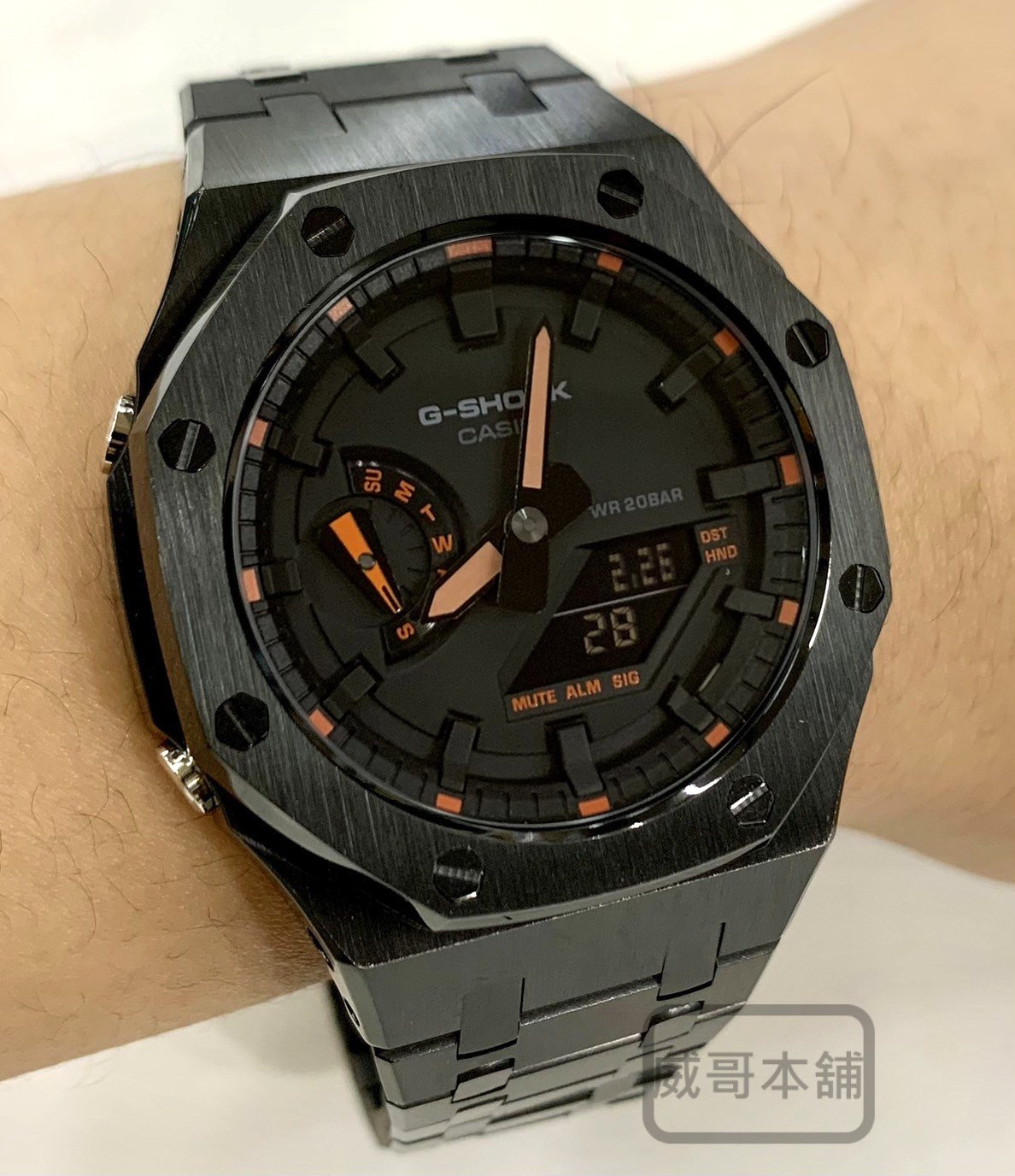 特価豊富な】 新品未使用品 G-SHOCK GA-2100-1A4 ブラック×オレンジ