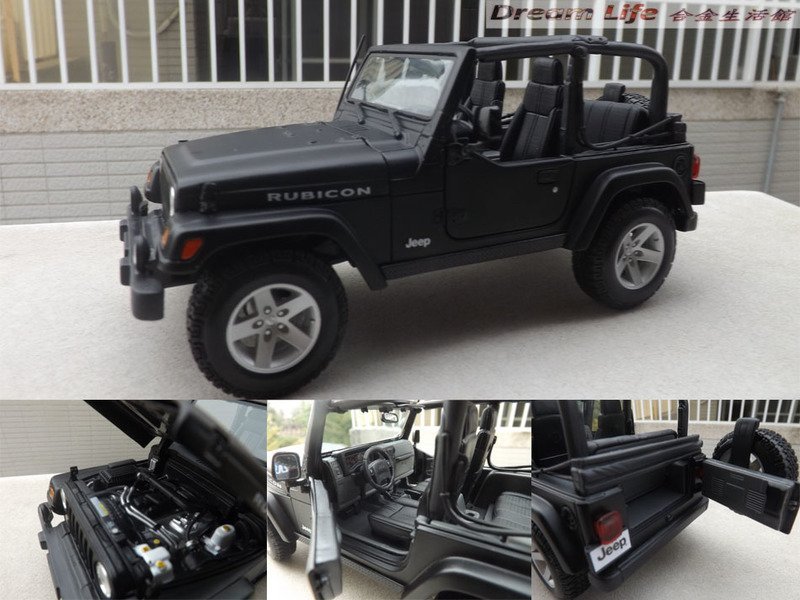 Maisto 精品】1/18 JEEP Wrangler Rubicon 牧馬人~全新品消光黑~特惠價