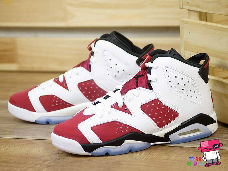 球鞋補習班NIKE AIR JORDAN 6 RETRO GS CARMINE OG 胭脂紅女384665-106