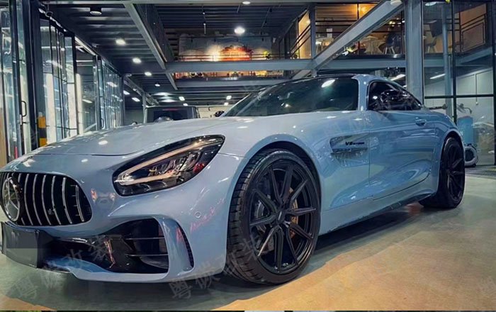 賓士AMG GT/GTS/GTC改裝GTR大包圍碳纖維前杠後杠側裙葉子板尾翼-請詢價