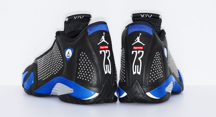 R'代購Supreme Nike Air Jordan 14 XIV 銀黑藍法拉利BV7630-004