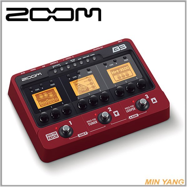 【民揚樂器】ZOOM B3 效果器 貝士綜合效果器 綜效 附原廠變壓器 公司貨享保固