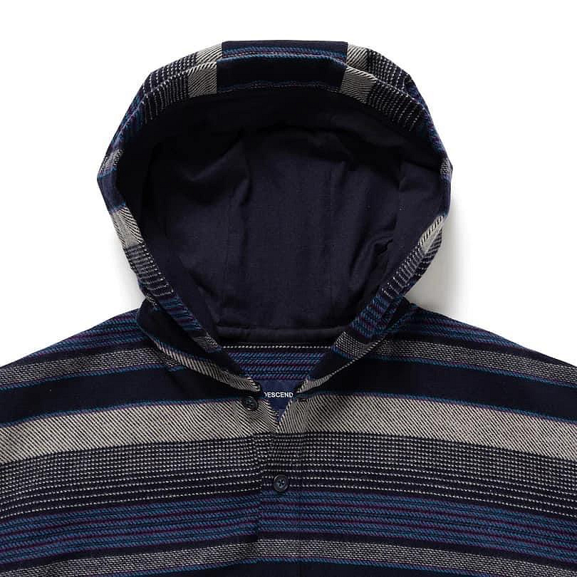 セールショッピング DESCENDANT MOLE HOODED STRIPE LS SHIRT - トップス